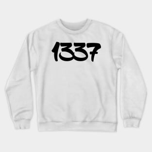 1337 leet gamer white gift idea Crewneck Sweatshirt